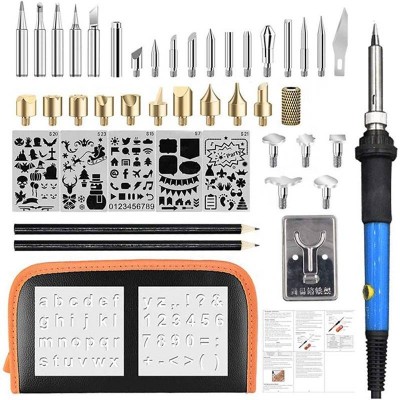 Dropshipping Cheap 60w Diy Tools Set Pyrography Wood Burning Pen Kits Embossing Carving Pyrography Electric Soldering Iron